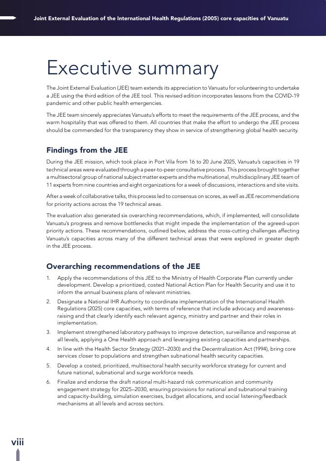WHO世界卫生组织：2025年国际卫生条例（2005）核心能力的瓦努阿图联合外部评估报告（英文版）_第10页