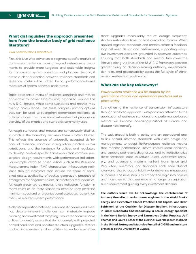 世界银行：2026年构建电网弹性：输电系统的弹性度量和标准报告（英文版）_第6页