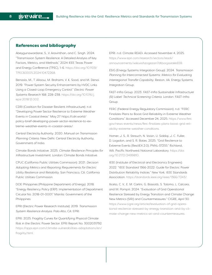 世界银行：2026年构建电网弹性：输电系统的弹性度量和标准报告（英文版）_第8页