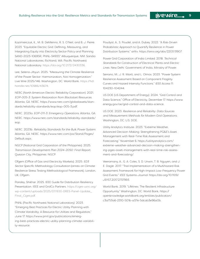 世界银行：2026年构建电网弹性：输电系统的弹性度量和标准报告（英文版）_第9页