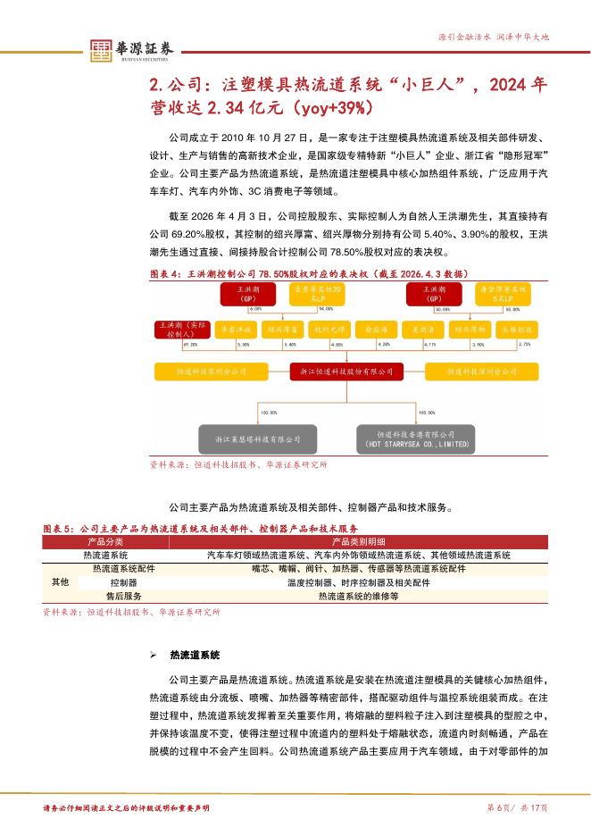 华源证券：恒道科技（920177）-注塑模具热流道系统“小巨人”，募投拟扩建年产3万套热流道生产线_第6页