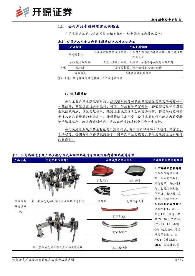开源证券：恒道科技（920177）-北交所新股申购报告：热流道系统“小巨人”，尾灯三色技术获省级首台套认证_第8页