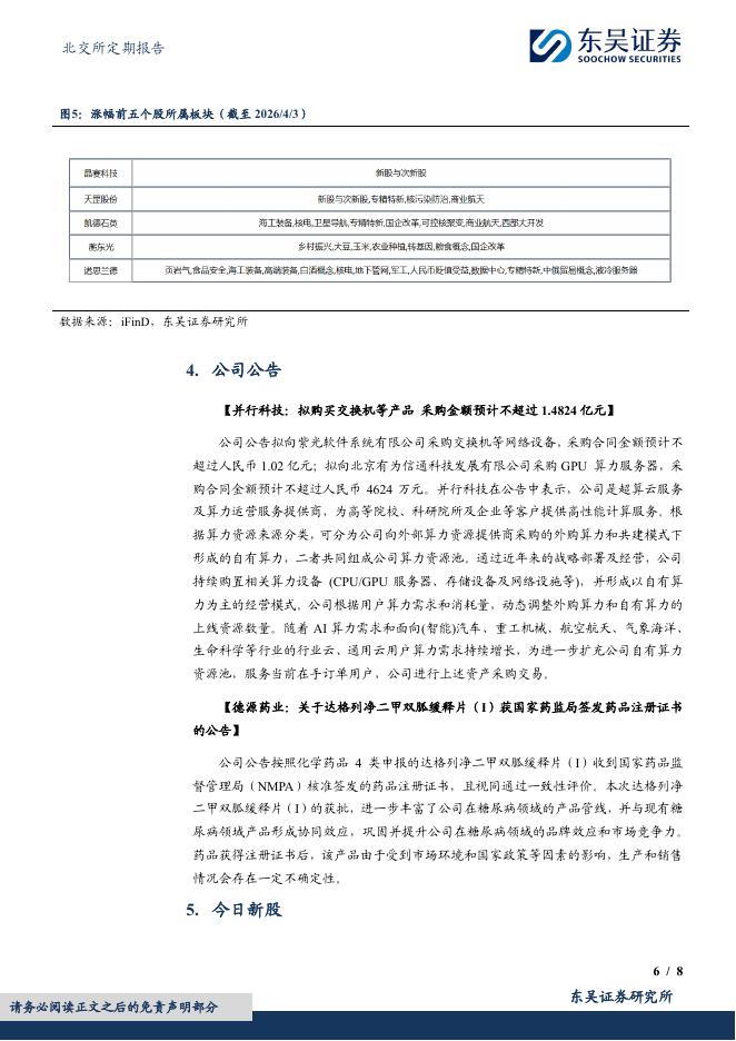 东吴证券：北交所定期报告：九部门联合印发《服务消费提质惠民行动2026年工作方案》，北证50下跌2.12%-260406_第6页