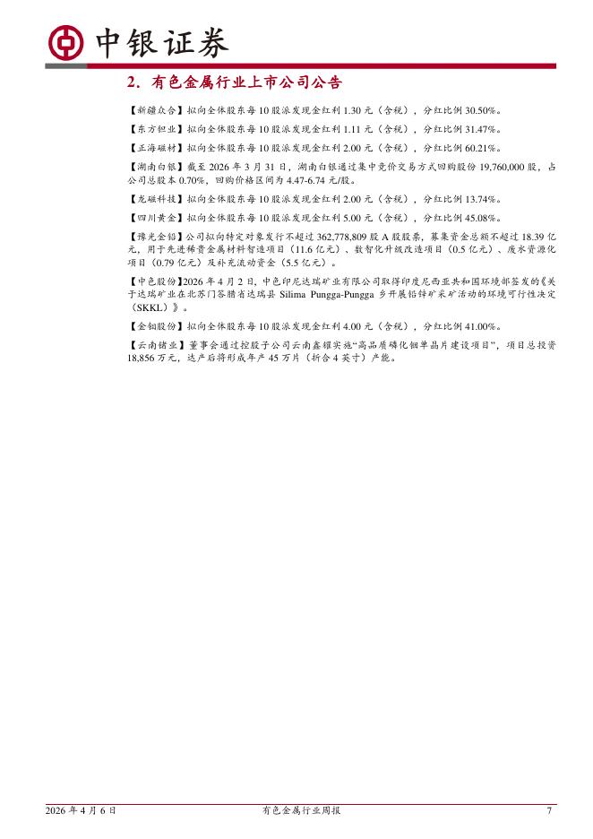 中银证券：有色金属行业周报：EGA产能恢复周期长，铝供给恢复难度增加_第7页