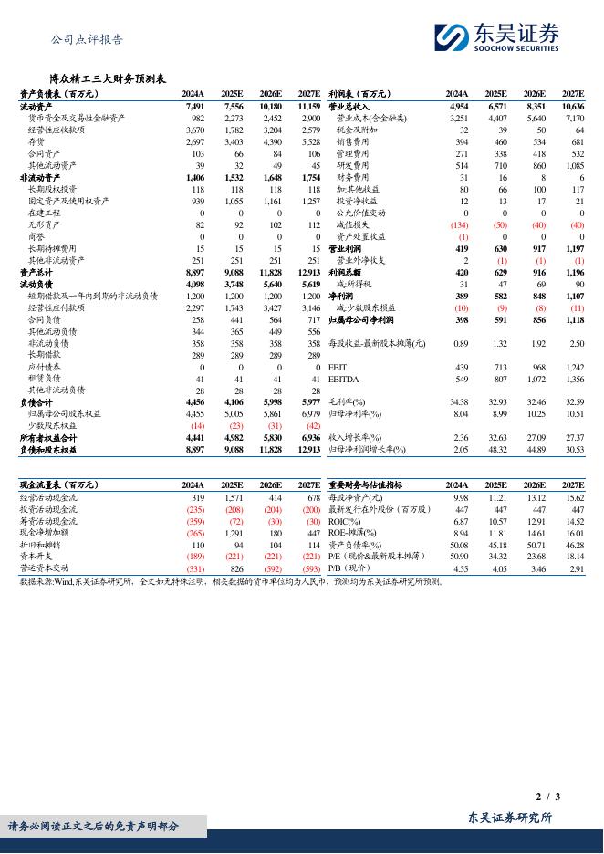 东吴证券：博众精工（688097）-3C+换电+AI自动化多点开花，订单饱满业绩有望加速兑现_第2页