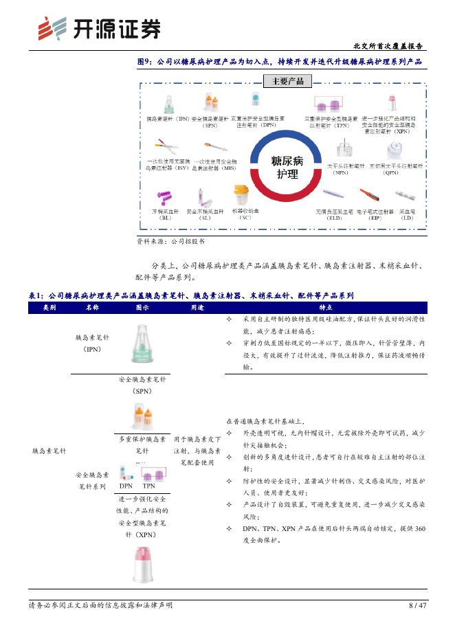 开源证券：普昂医疗（920069）-北交所首次覆盖报告：胰岛素笔针市占率全球第二中国第一，布局微创介入第二增长曲线_第8页