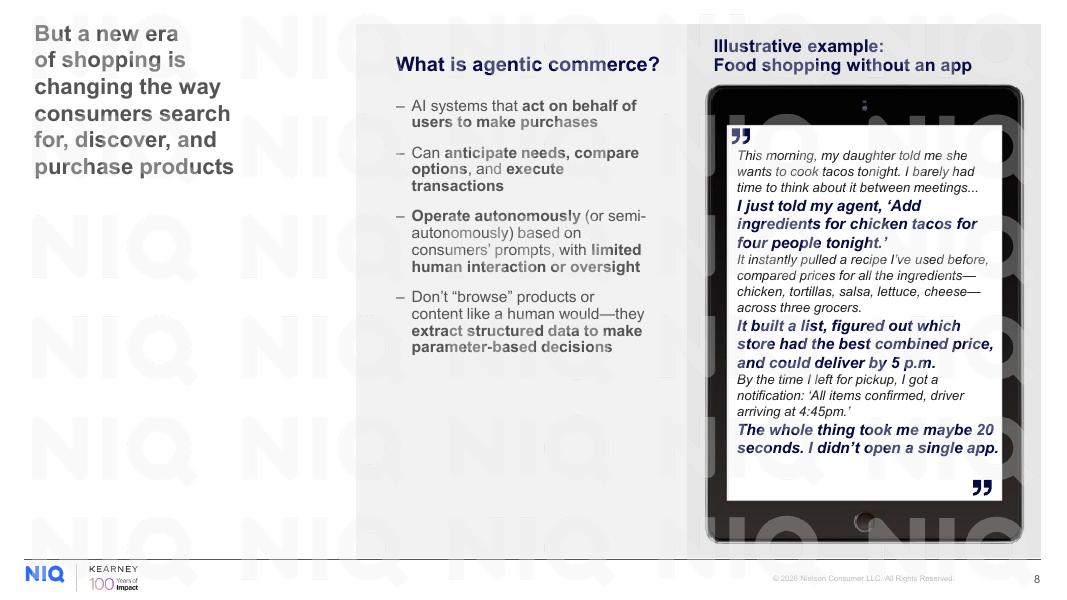 尼尔森IQ：2026年新的增长前沿：代理式商务与人工智能如何使天平向挑战者品牌倾斜报告（英文版）_第8页