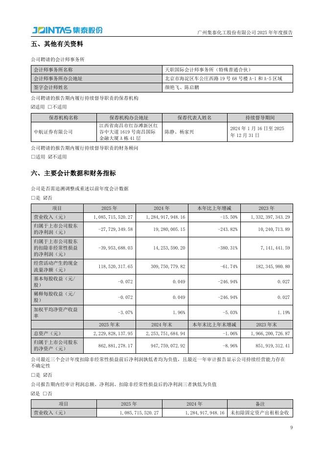 002909-集泰股份：2025年年度报告_第9页