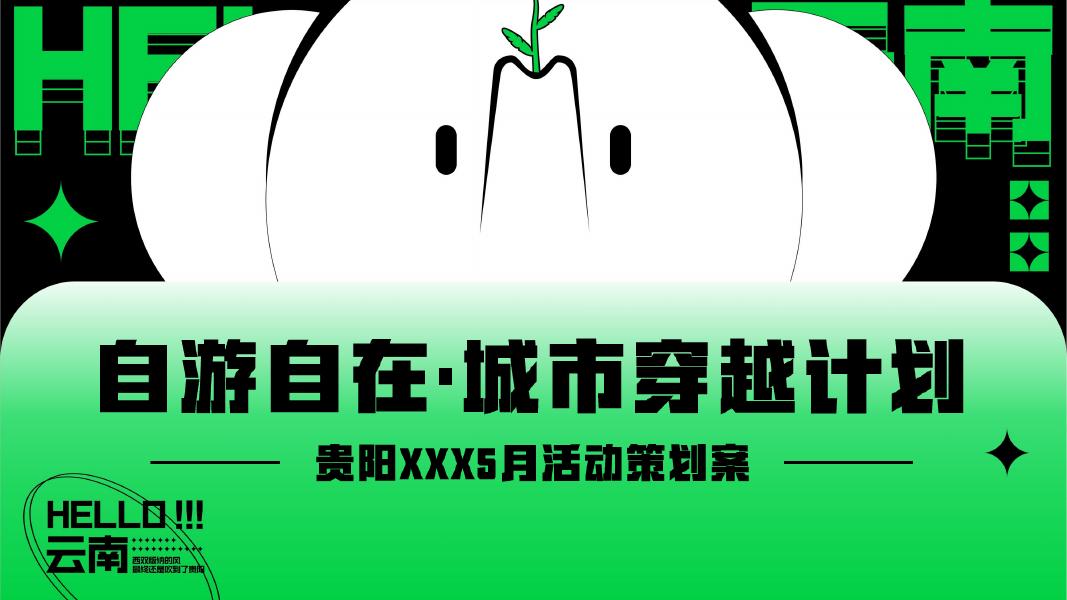 五一自在出游季“自游自在·城市穿越”活动策划方案海报