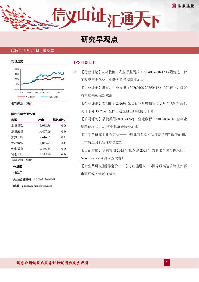 山西证券：研究早观点-260414海报