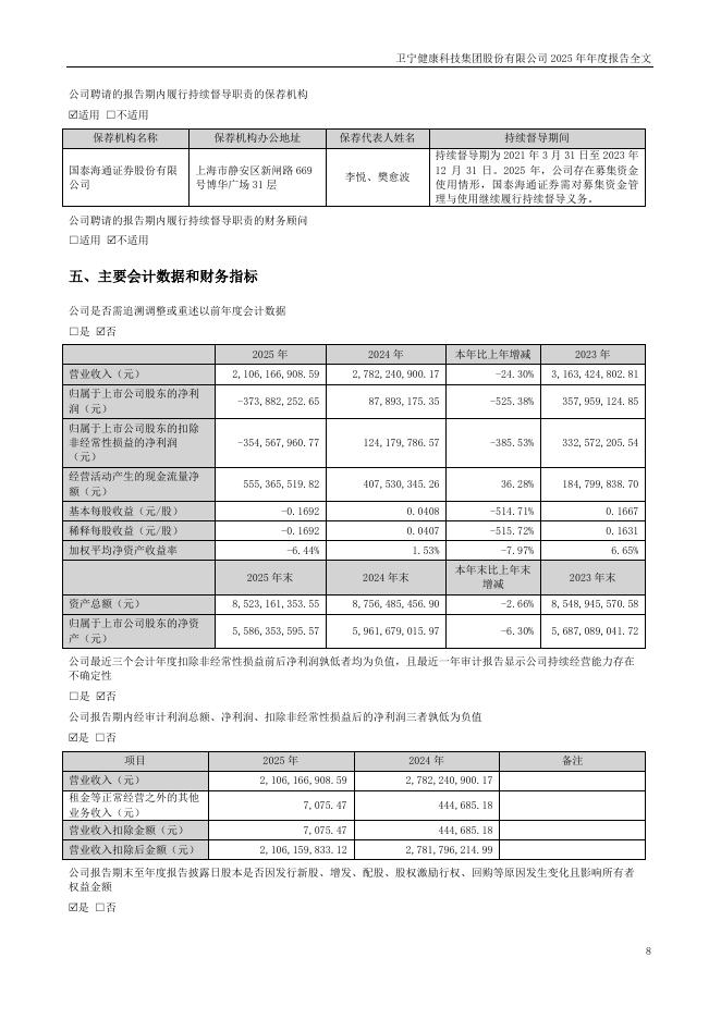 300253-卫宁健康：2025年年度报告_第8页