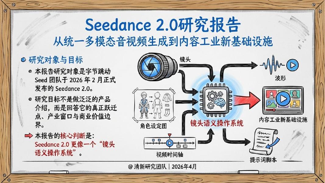 清新研究团队：Seedance 2.0研究报告——从统一多模态音视频生成到内容工业新基础设施海报