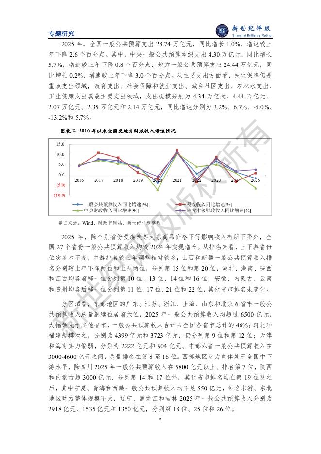 新世纪评级：2025年全国及各省市经济财政债务分析报告_第7页