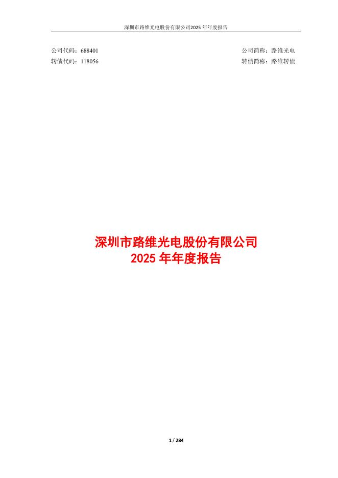 118056-路维光电：路维光电2025年年度报告