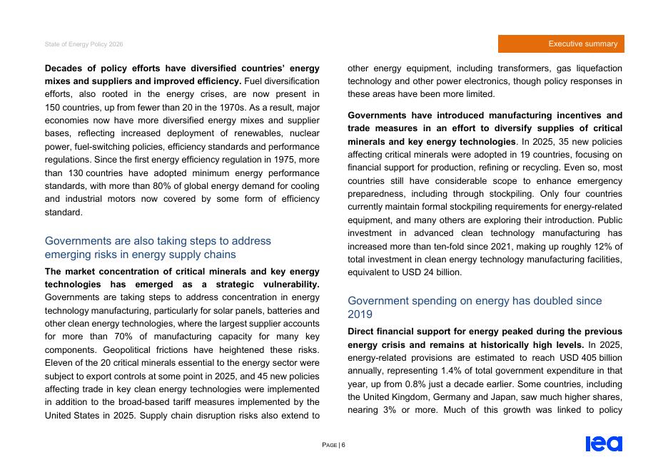 IEA国际能源署：2026年能源政策状况报告（英文版）_第7页