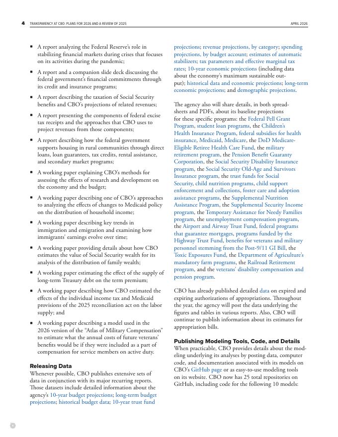 国会预算办公室：国会预算办公室的透明度：2026年计划和2025年回顾报告（英文版）_第8页