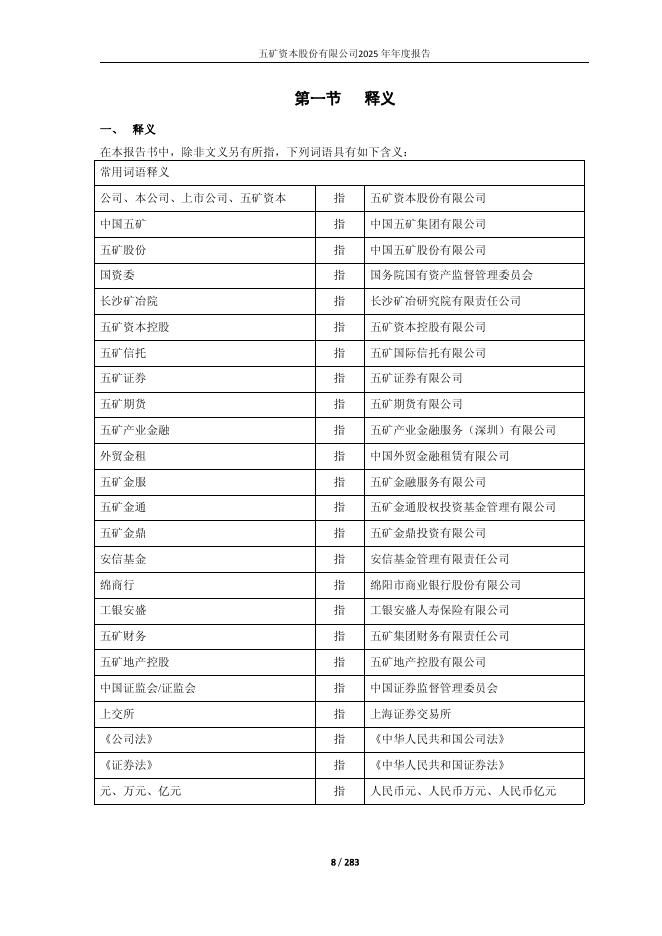 600390-五矿资本：五矿资本股份有限公司2025年年度报告_第8页
