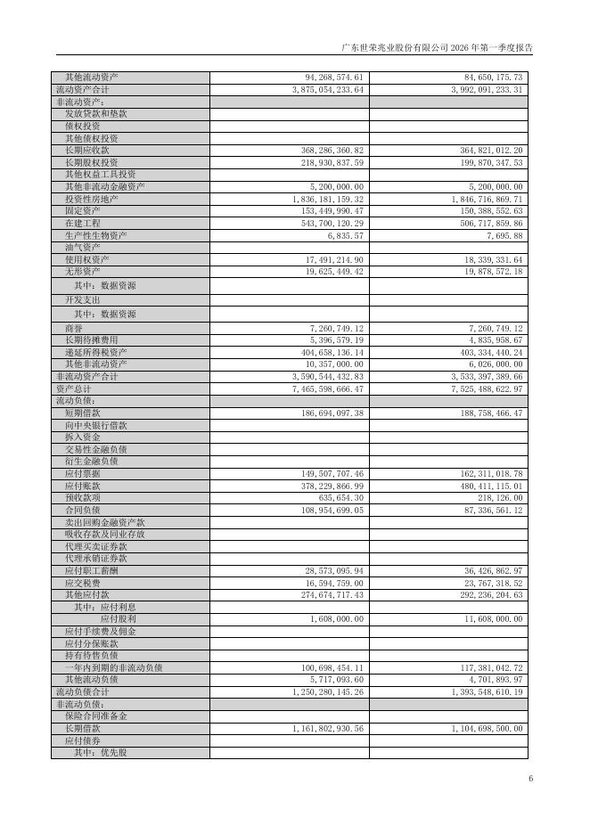 002016-世荣兆业：2026年一季度报告_第6页