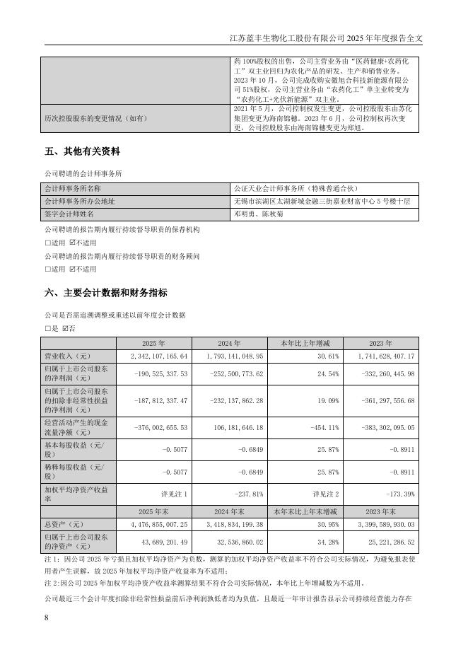 002513-蓝丰生化：2025年年度报告_第8页