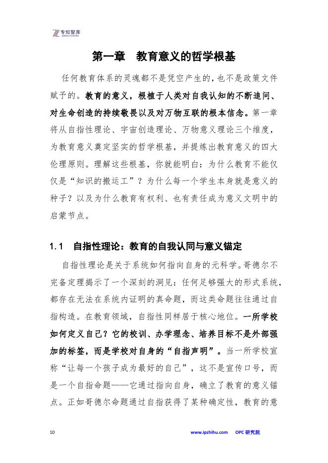 专知智库：OPC·意义教育白皮书-从知识灌输到意义建构：成为意义文明中的启蒙节点_第10页