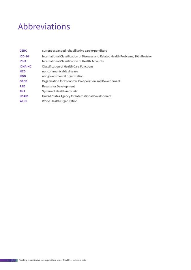 WHO世界卫生组织：跟踪2011年卫生统计核算体系中的康复护理支出报告（英文版）_第8页