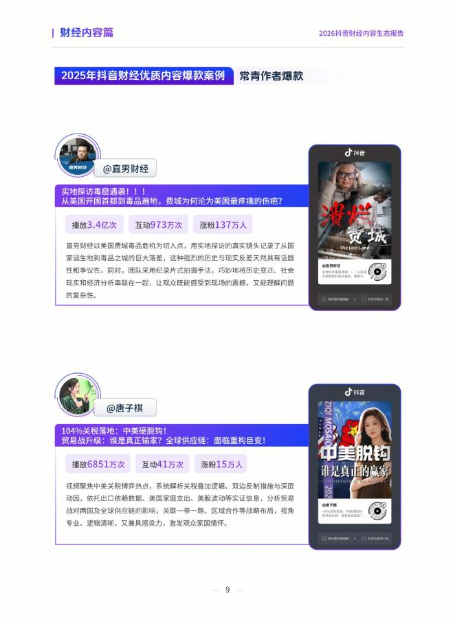 抖音&巨量引擎：2026年抖音财经内容生态报告_第9页