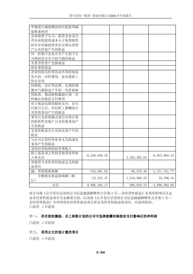 600678-ST金顶：公司2025年年度报告全文(修订版)_第9页