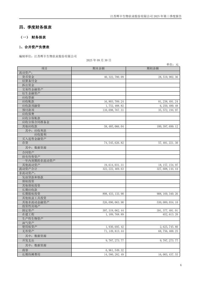 002496-*ST辉丰：2025年第三季度报告(更新后)_第6页