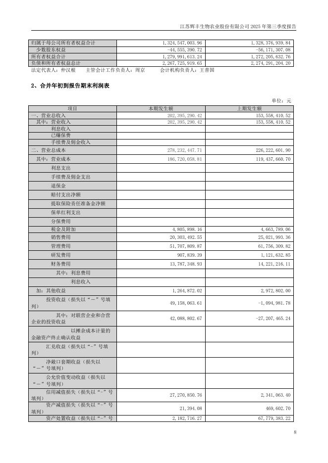 002496-*ST辉丰：2025年第三季度报告(更新后)_第8页