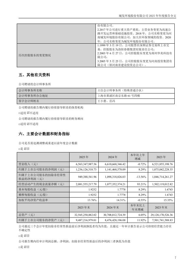 000885-城发环境：2025年年度报告(更正后)_第7页