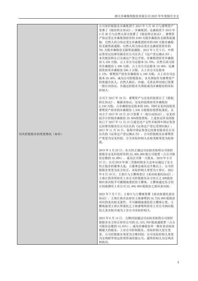 002569-*ST步森：浙江步森服饰股份有限公司2025年年度报告(更正后)_第9页