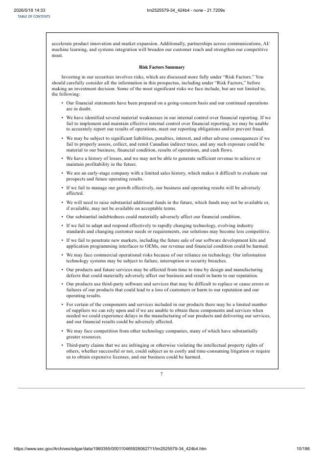 Exyn Technologies, Inc.美股纳斯达克IPO上市招股说明书_第10页