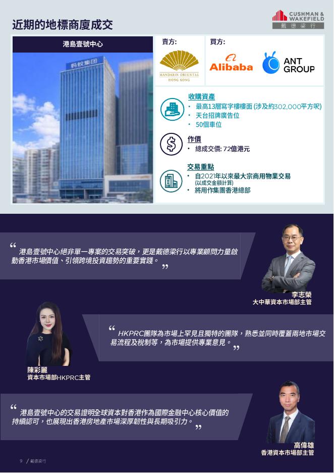 戴德梁行：2026年重新聚焦香港写字楼市场：投资市场检视与分析报告（繁体版）_第9页