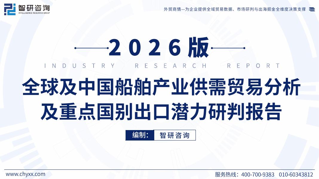 智研咨询：2026年版全球及中国船舶产业供需贸易分析及重点国别出口潜力研判报告（简版）海报