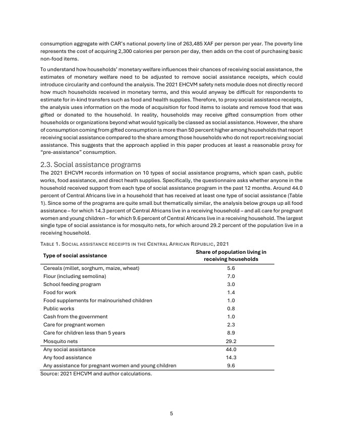 世界银行：在被迫流离失所的环境中，社会援助是否惠及最弱势群体？来自中非共和国的证据（英文版）_第7页