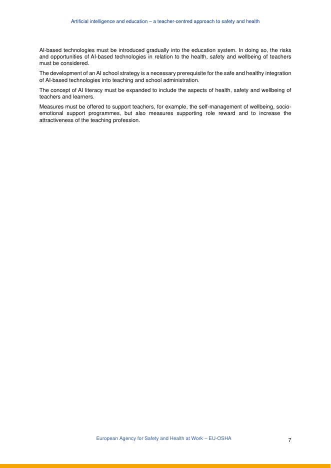 欧洲职业安全与健康机构：2024年人工智能与教育：以教师为中心的安全与健康方法报告（英文版）_第7页