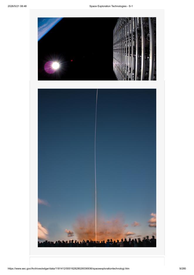 马斯克旗下 SpaceX 美股纳斯达克招股说明书（SPCX）：Space Exploration Technologies Corp. S-1 fillings_第9页