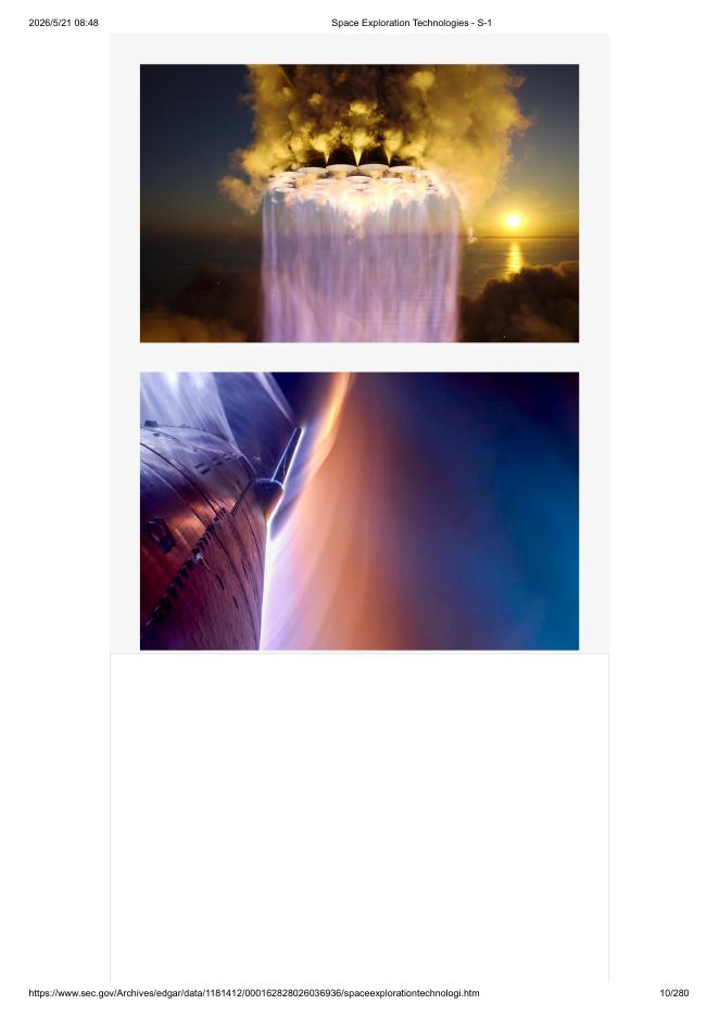 马斯克旗下 SpaceX 美股纳斯达克招股说明书（SPCX）：Space Exploration Technologies Corp. S-1 fillings_第10页