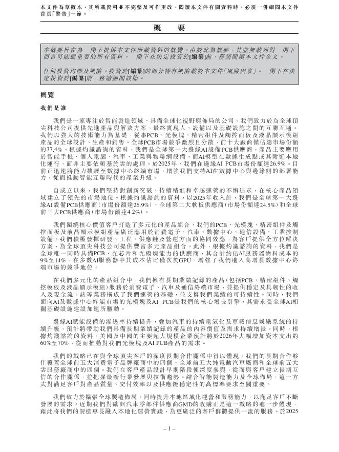 苏州东山精密制造股份有限公司港交所IPO上市招股说明书（2026年5月更新版）_第10页