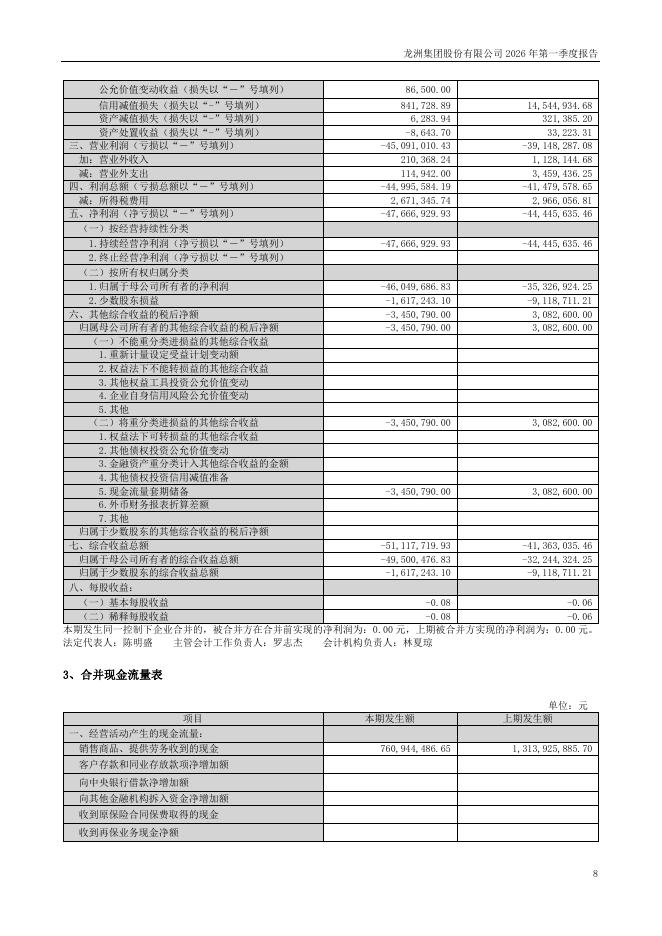 002682-龙洲股份：2026年一季度报告_第8页
