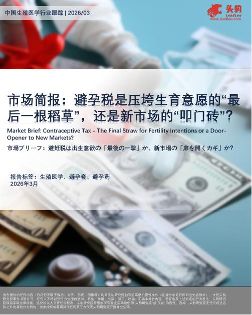 头豹研究院：市场简报：避孕税是压垮生育意愿的“最后一根稻草”，还是新市场的“叩门砖”？海报