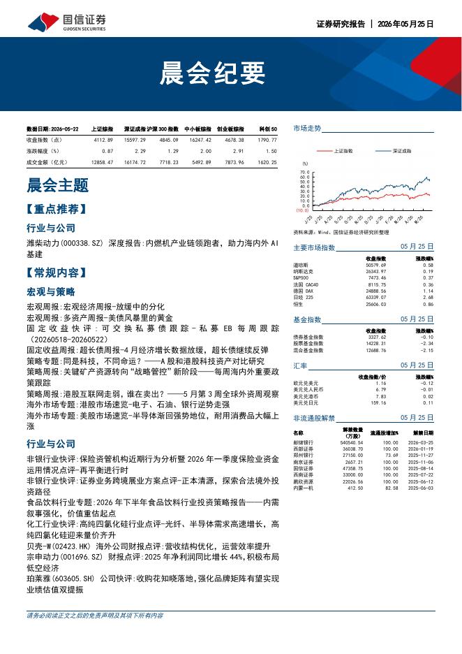 国信证券：晨会纪要-260525海报