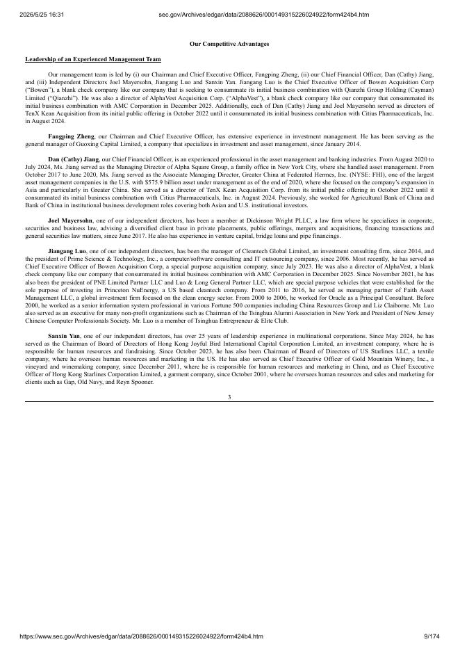 Peace Acquisition Corp美股纳斯达克IPO上市招股说明书_第9页