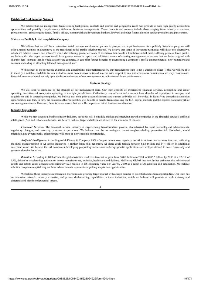 Peace Acquisition Corp美股纳斯达克IPO上市招股说明书_第10页
