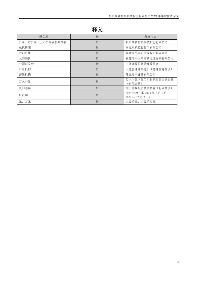 300478-杭州高新：2024年年度报告(更正后)_第6页