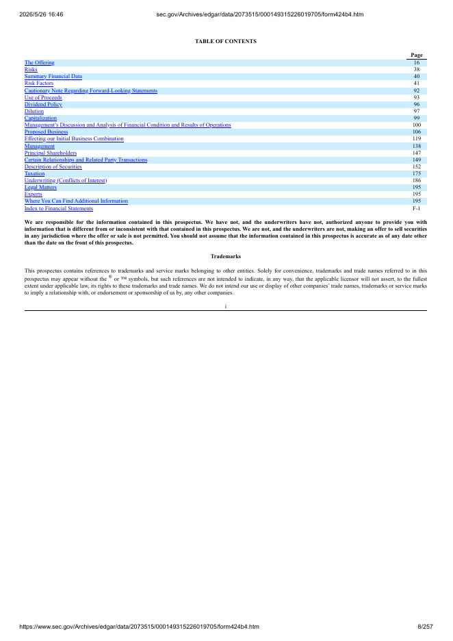 ARC Group Acquisition I Corp美股纳斯达克IPO上市招股说明书_第8页