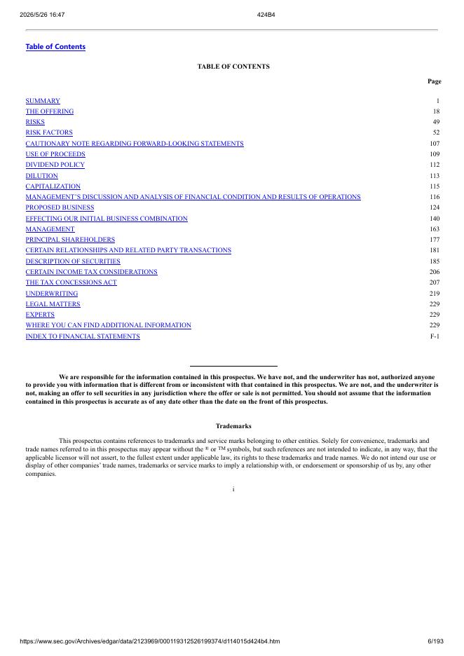 RRE Ventures Acquisition Corp.美股纳斯达克IPO上市招股说明书_第6页