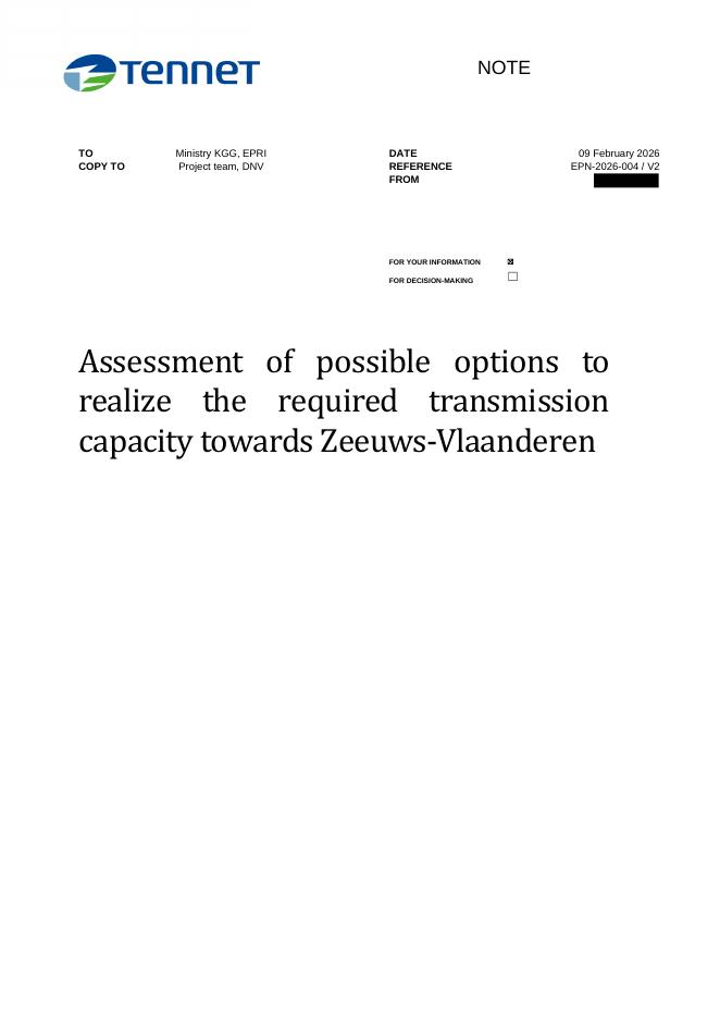 TenneT：2026年评估实现面向泽兰弗兰德伦所需输电容量的可能方案（英文版）海报