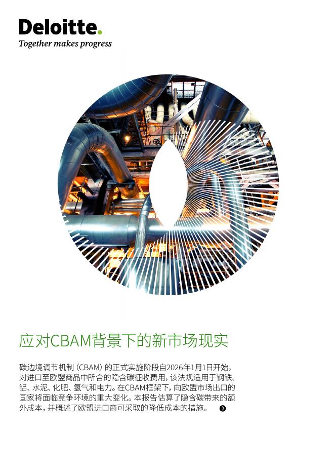 Deloitte：应对CBAM背景下的新市场现实海报