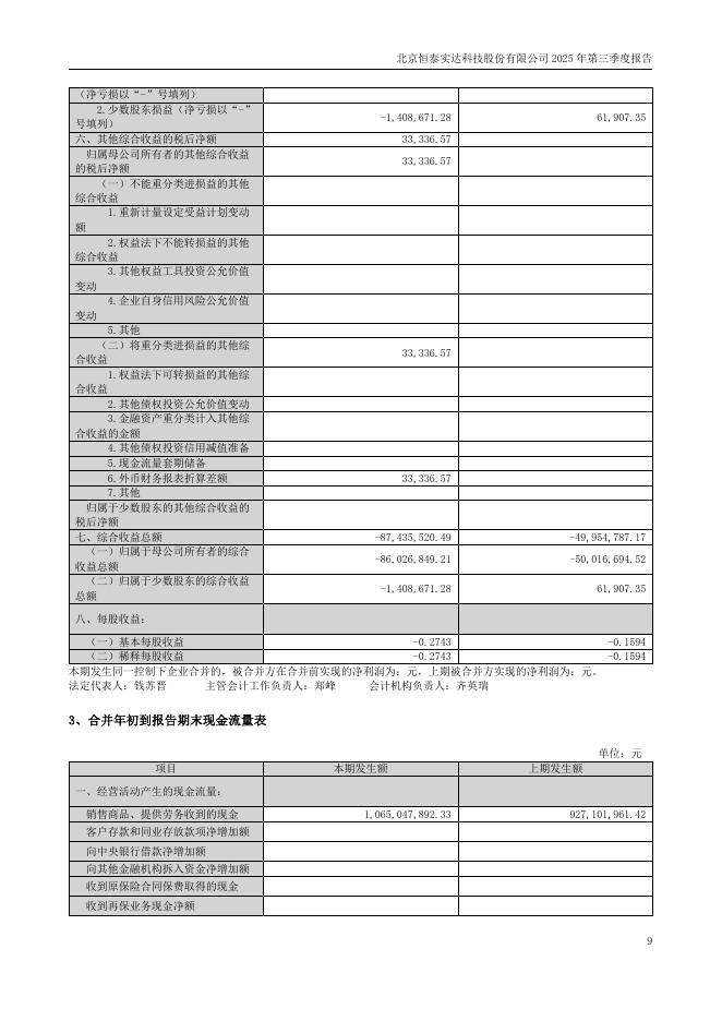 300513-恒实科技：2025年第三季度报告(更正后)_第9页